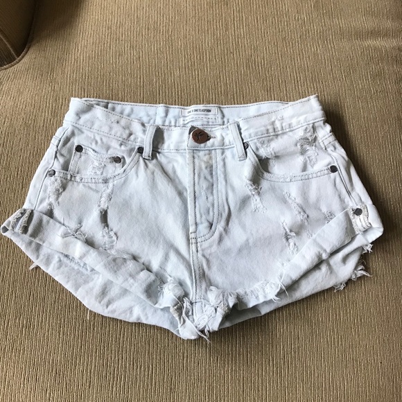 One Teaspoon Bandit Denim Jean Cut Off Shorts 25 - Picture 1 of 5